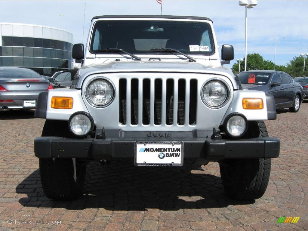 2004 Wrangler Sport 4x4 - Bright Silver Metallic / Dark Slate Gray photo #8
