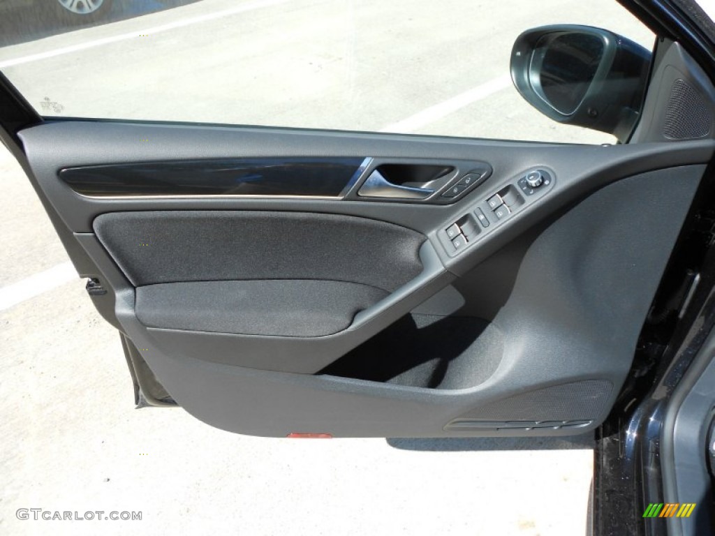 2012 GTI 4 Door - Deep Black Metallic / Titan Black photo #9