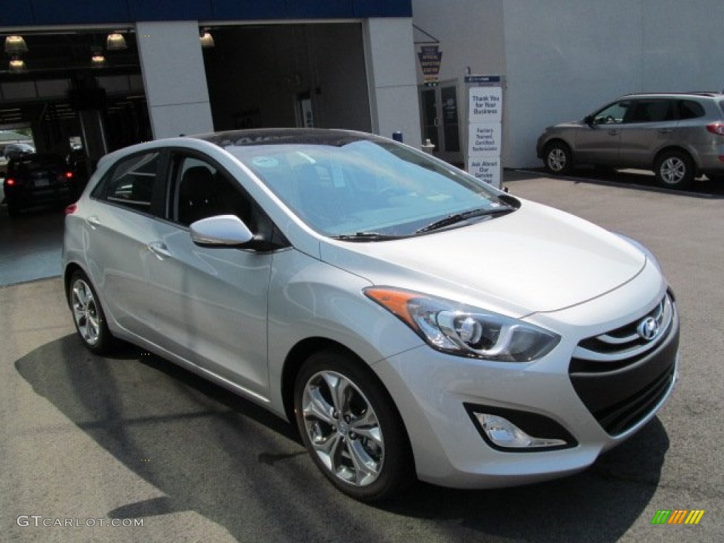 2013 Elantra GT - Shimmering Air Silver / Black photo #3