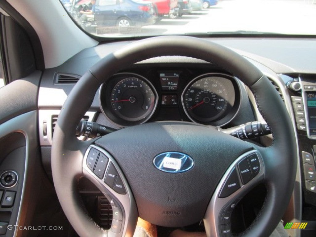 2013 Elantra GT - Shimmering Air Silver / Black photo #7