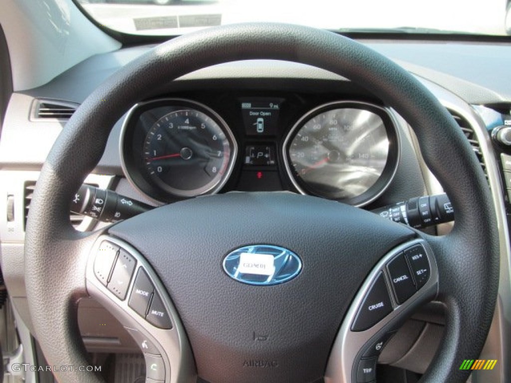 2013 Elantra GT - Shimmering Air Silver / Black photo #6