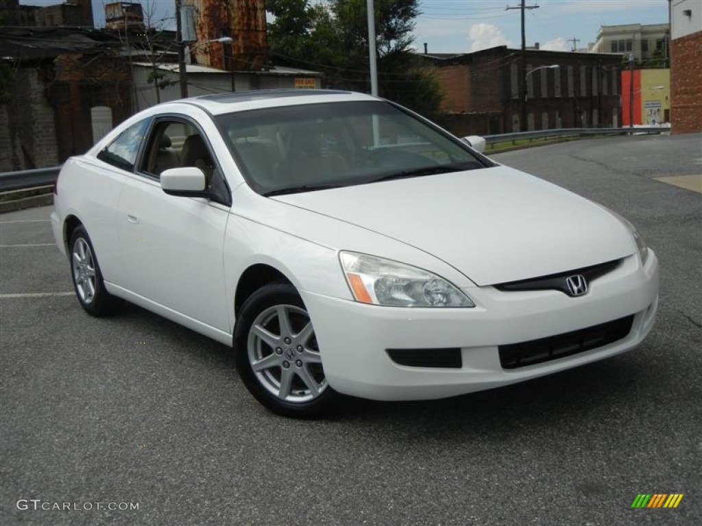 2003 Accord EX V6 Coupe - Taffeta White / Ivory photo #1