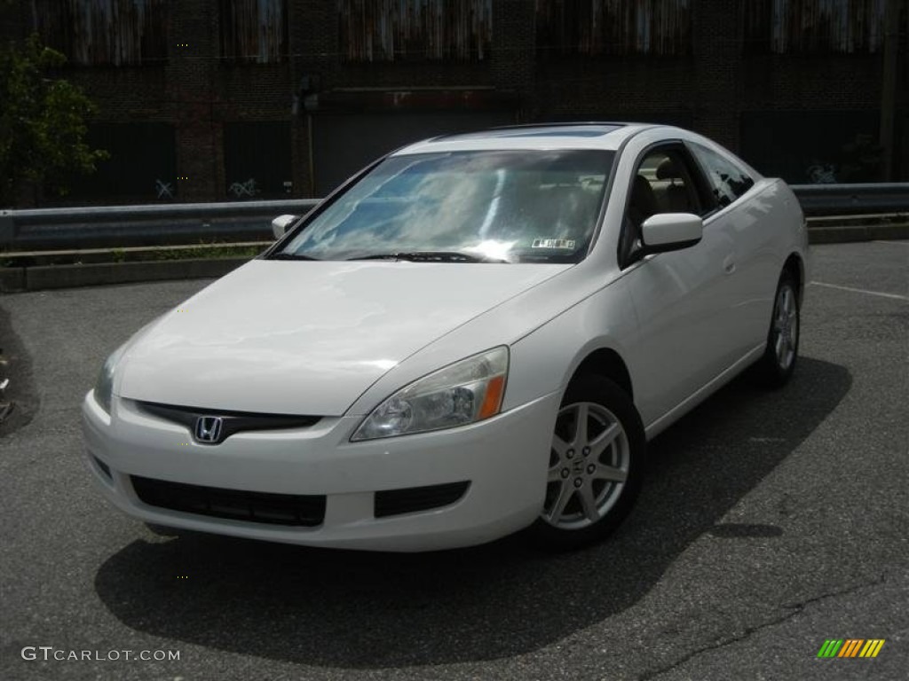 2003 Accord EX V6 Coupe - Taffeta White / Ivory photo #2