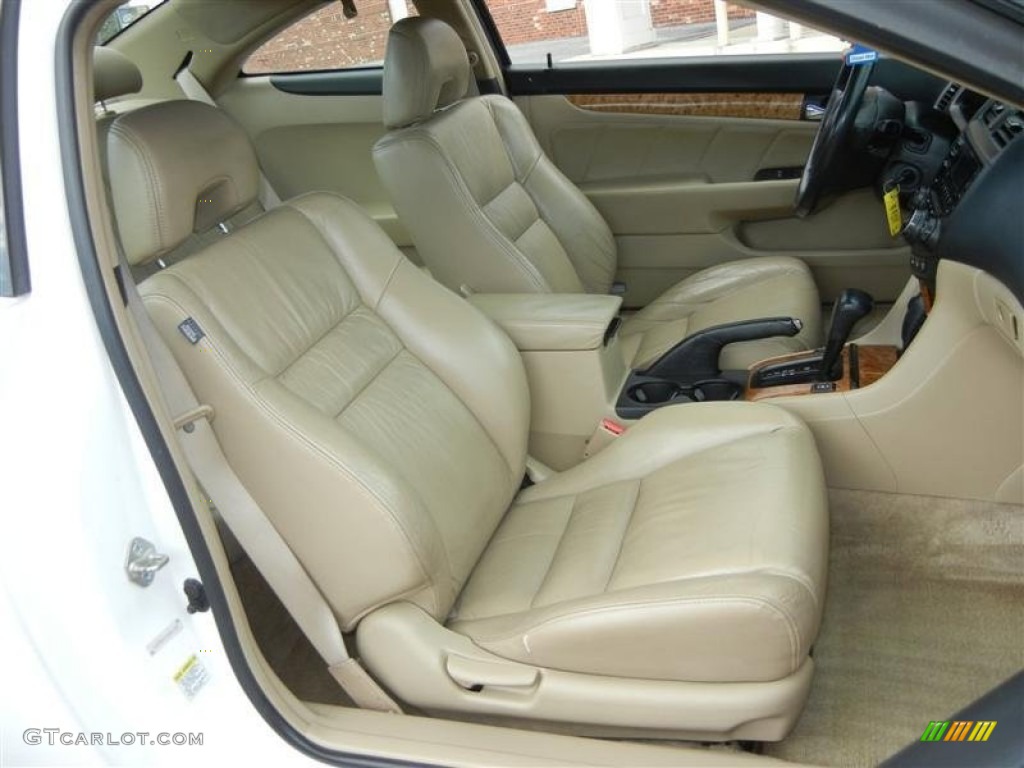 2003 Accord EX V6 Coupe - Taffeta White / Ivory photo #6