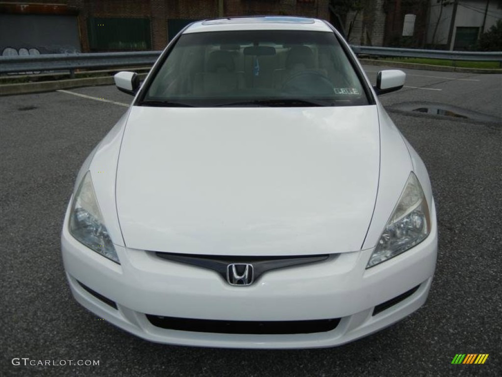 2003 Accord EX V6 Coupe - Taffeta White / Ivory photo #14