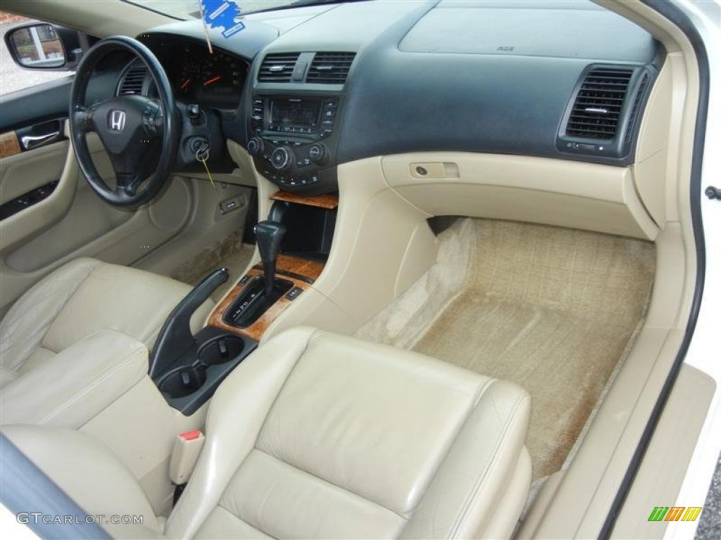 2003 Accord EX V6 Coupe - Taffeta White / Ivory photo #22