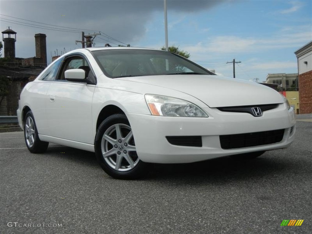2003 Accord EX V6 Coupe - Taffeta White / Ivory photo #25