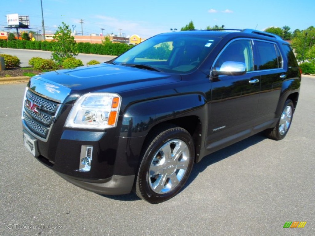 2010 Terrain SLT AWD - Carbon Black Metallic / Jet Black photo #1