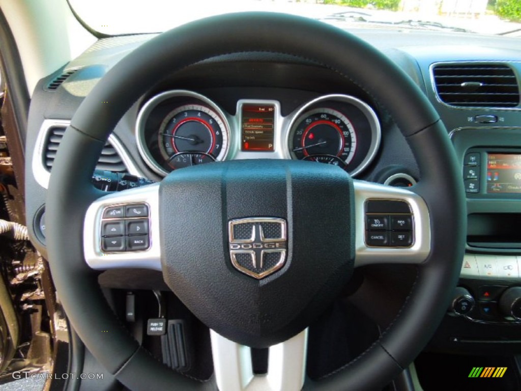2013 Dodge Journey American Value Package Black Steering Wheel Photo #69987468