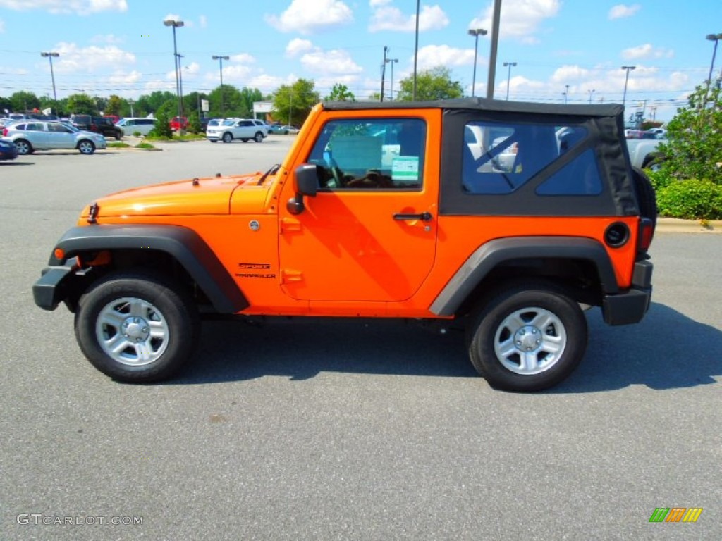 2012 Wrangler Sport 4x4 - Crush Orange / Black photo #4