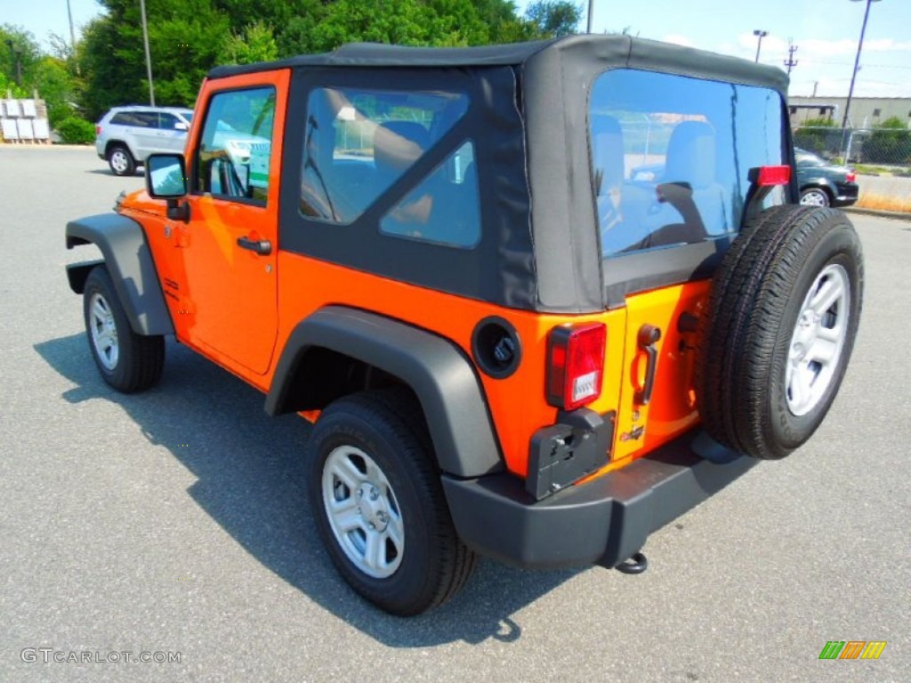 2012 Wrangler Sport 4x4 - Crush Orange / Black photo #5