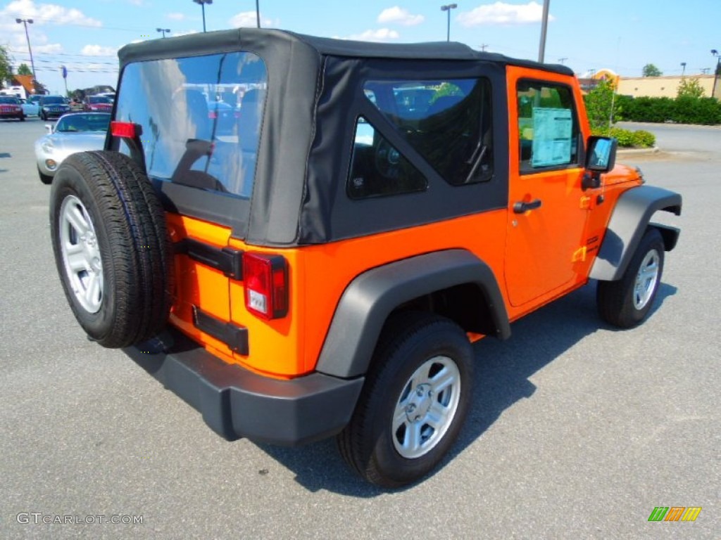 2012 Wrangler Sport 4x4 - Crush Orange / Black photo #6