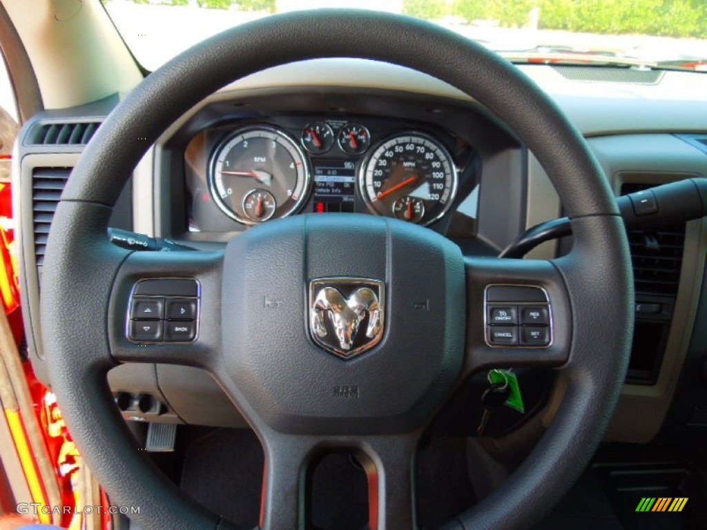 2012 Dodge Ram 2500 HD ST Crew Cab 4x4 Dark Slate/Medium Graystone Steering Wheel Photo #69987794