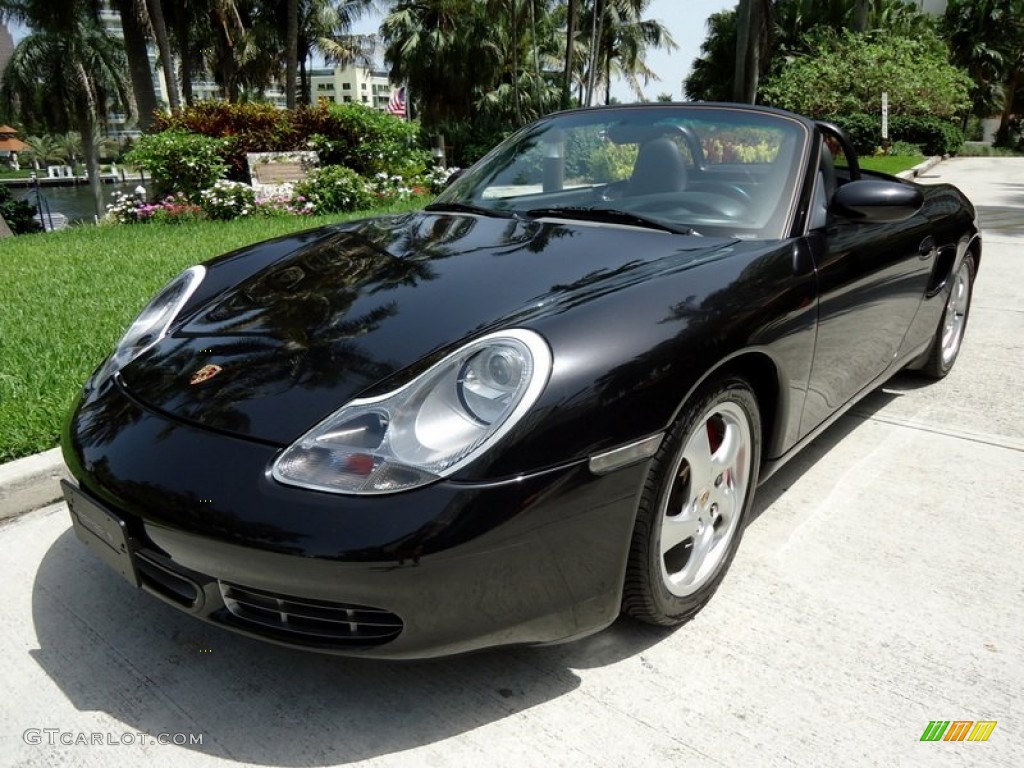 Basalt Black Metallic 2002 Porsche Boxster S Exterior Photo #69987814