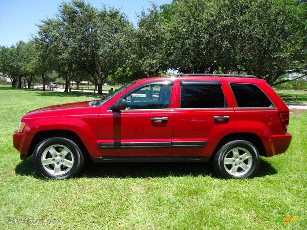 2005 Grand Cherokee Laredo - Inferno Red Crystal Pearl / Medium Slate Gray photo #4