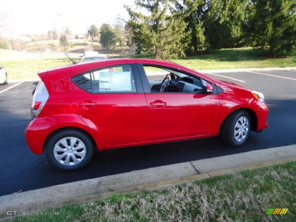 2012 Prius c Hybrid Two - Absolutely Red / Gray photo #8