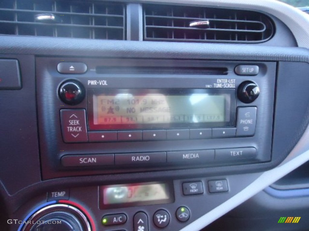 2012 Prius c Hybrid Two - Absolutely Red / Gray photo #25