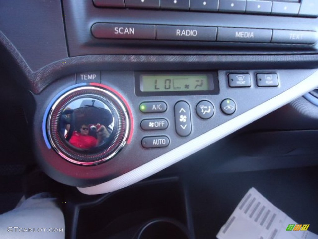 2012 Prius c Hybrid Two - Absolutely Red / Gray photo #26