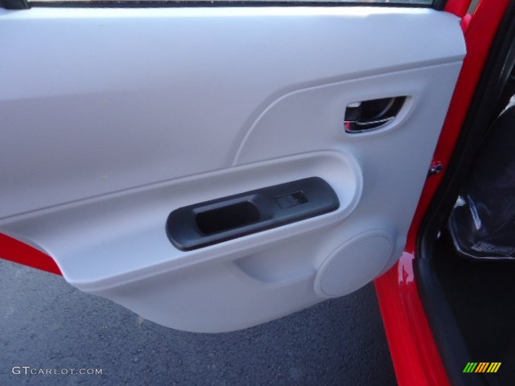 2012 Prius c Hybrid Two - Absolutely Red / Gray photo #34
