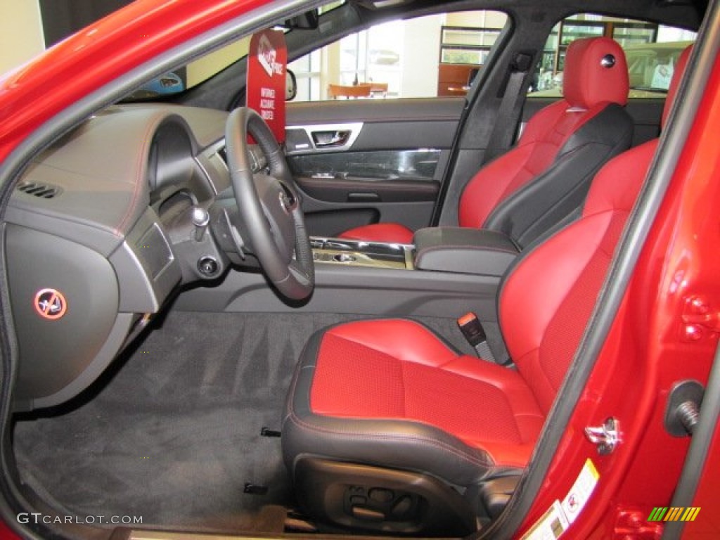 Warm Charcoal/Red Zone Interior 2012 Jaguar XF XFR Photo #69991366