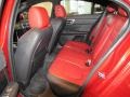 2012 Jaguar XF Warm Charcoal/Red Zone Interior Rear Seat Photo