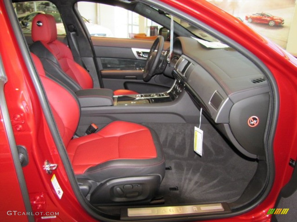 Warm Charcoal/Red Zone Interior 2012 Jaguar XF XFR Photo #69991447