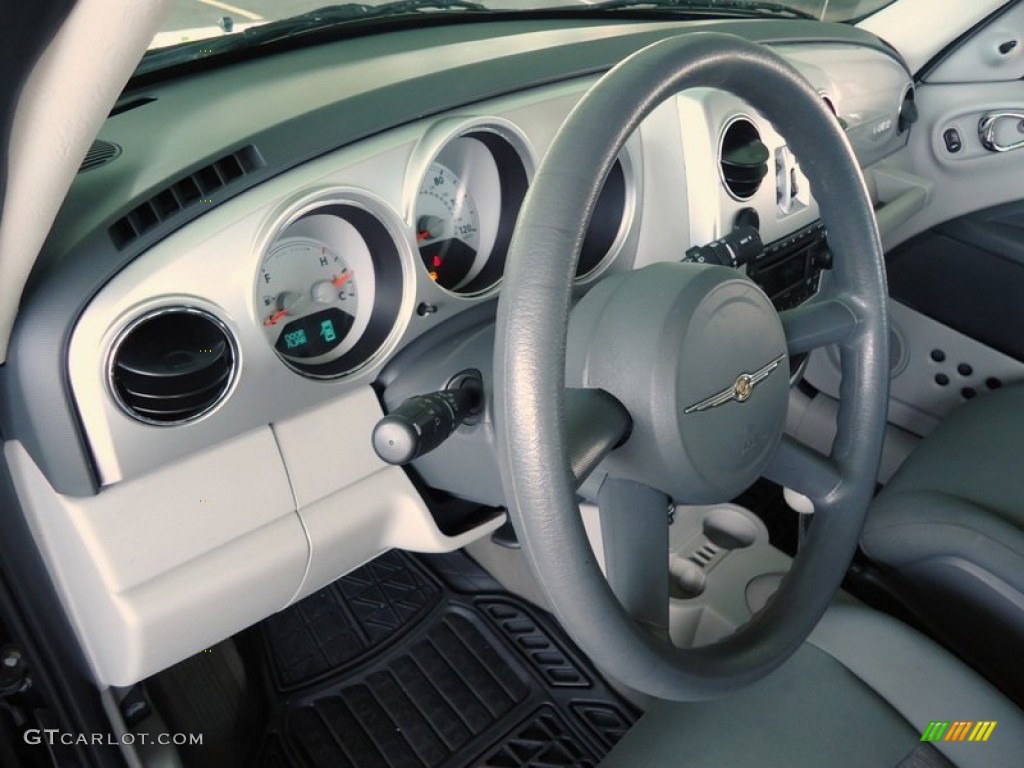 2008 Chrysler PT Cruiser LX Pastel Slate Gray Steering Wheel Photo #69992206