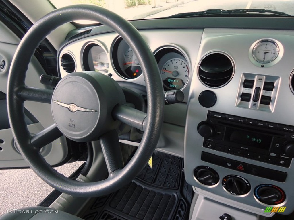 2008 Chrysler PT Cruiser LX Pastel Slate Gray Steering Wheel Photo #69992260