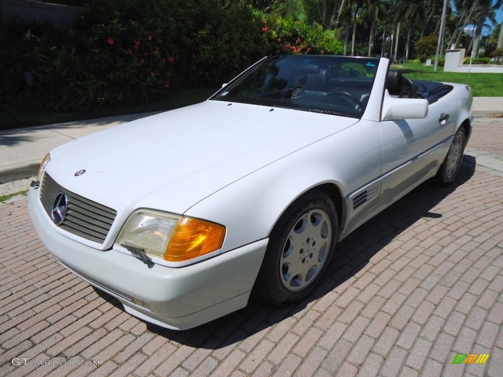Arctic White 1992 Mercedes-Benz SL 500 Roadster Exterior Photo #69992503