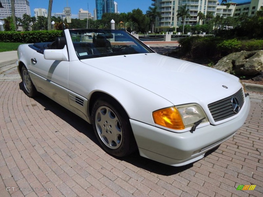 Arctic White 1992 Mercedes-Benz SL 500 Roadster Exterior Photo #69992521