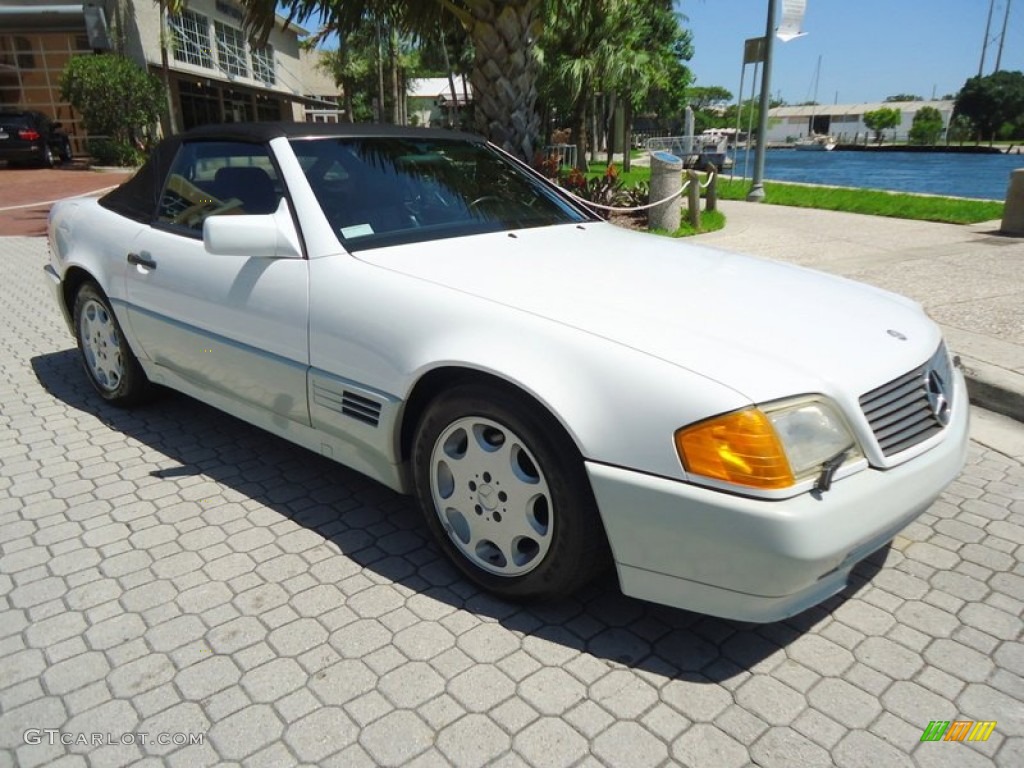 Arctic White 1992 Mercedes-Benz SL 500 Roadster Exterior Photo #69992530