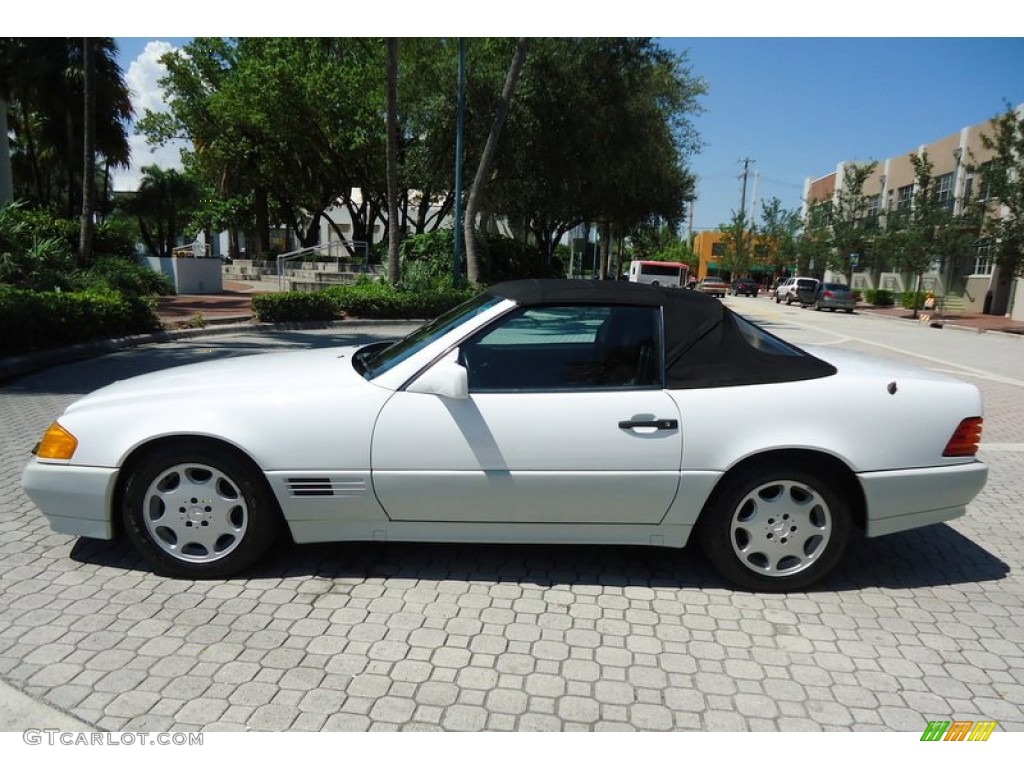 Arctic White 1992 Mercedes-Benz SL 500 Roadster Exterior Photo #69992575