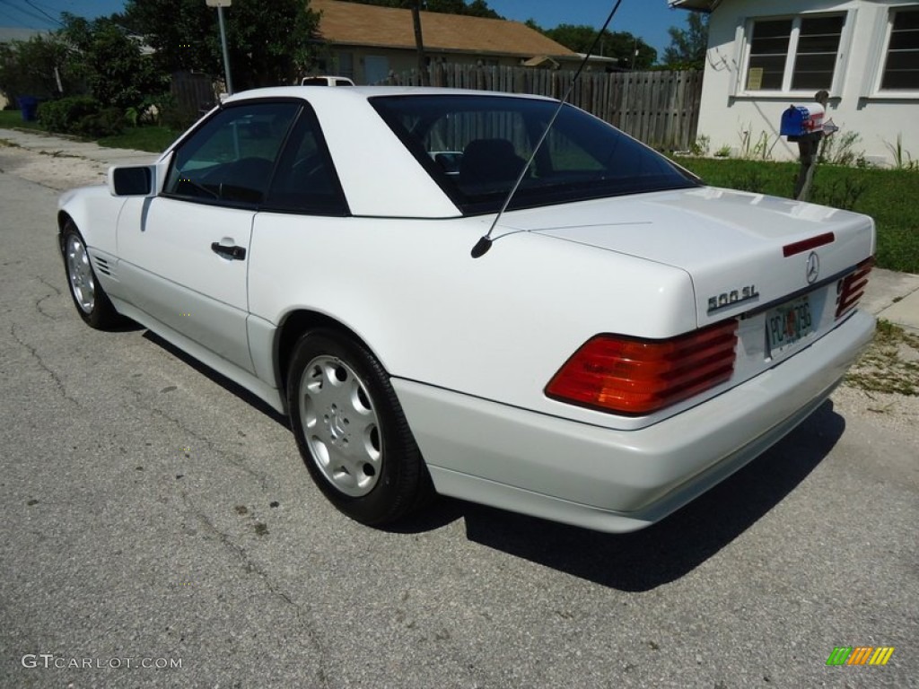 Arctic White 1992 Mercedes-Benz SL 500 Roadster Exterior Photo #69992656