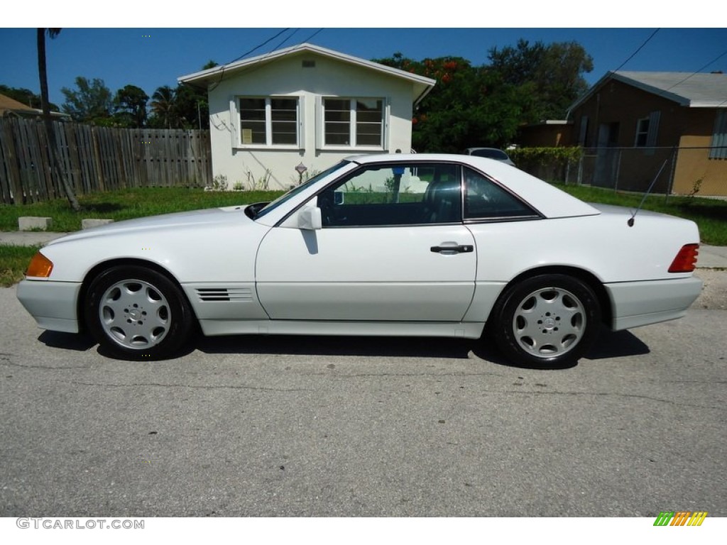 Arctic White 1992 Mercedes-Benz SL 500 Roadster Exterior Photo #69992668