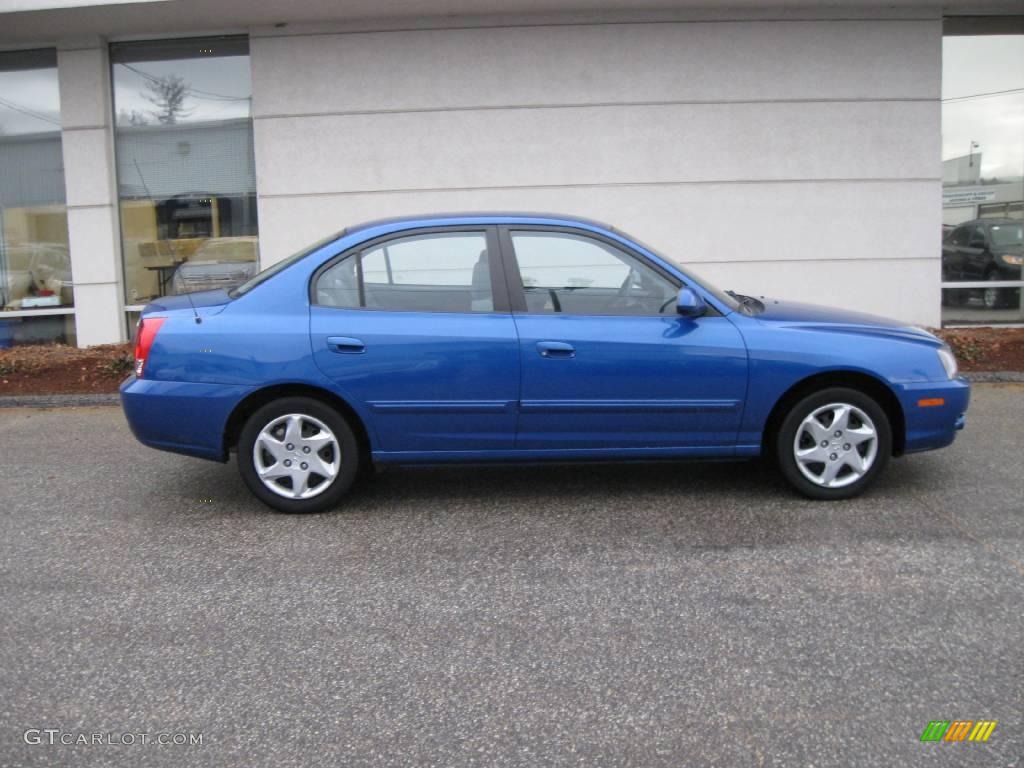 2004 Elantra GLS Sedan - Tidal Wave Blue / Dark Gray photo #6