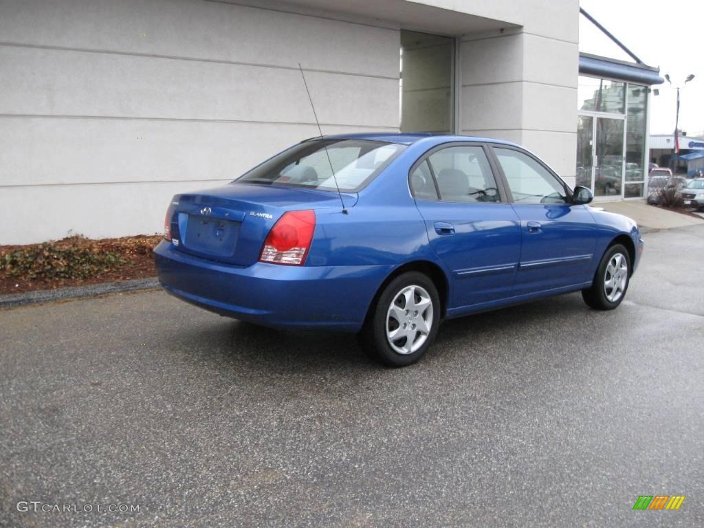 2004 Elantra GLS Sedan - Tidal Wave Blue / Dark Gray photo #7