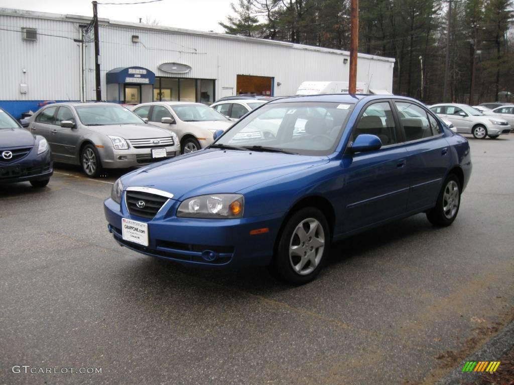2004 Elantra GLS Sedan - Tidal Wave Blue / Dark Gray photo #10