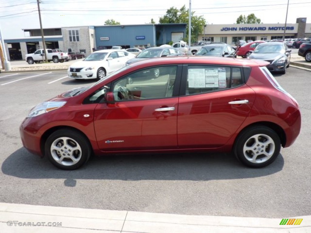 Cayenne Red 2012 Nissan LEAF SL Exterior Photo #69995599