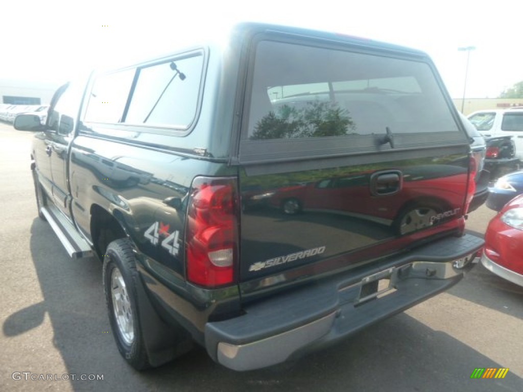 2004 Silverado 1500 LS Extended Cab 4x4 - Dark Green Metallic / Dark Charcoal photo #4