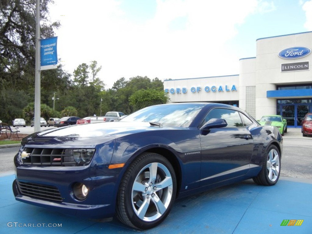 2010 Camaro SS/RS Coupe - Imperial Blue Metallic / Black photo #1