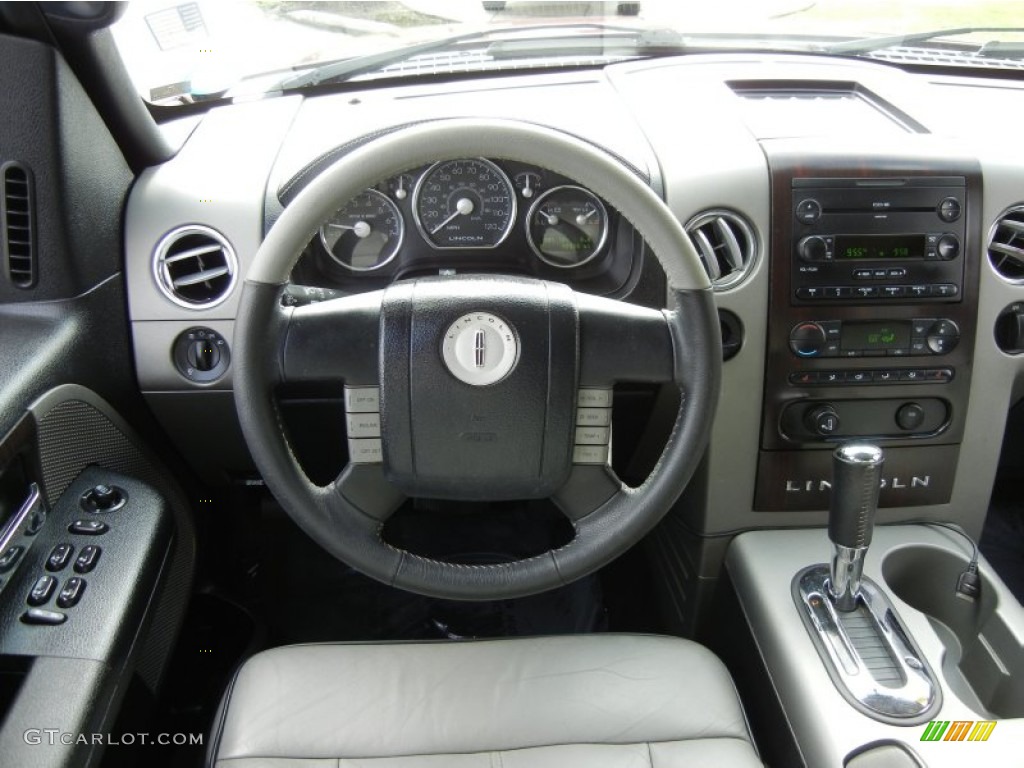 2006 Lincoln Mark LT SuperCrew Dove Grey Steering Wheel Photo #69998781