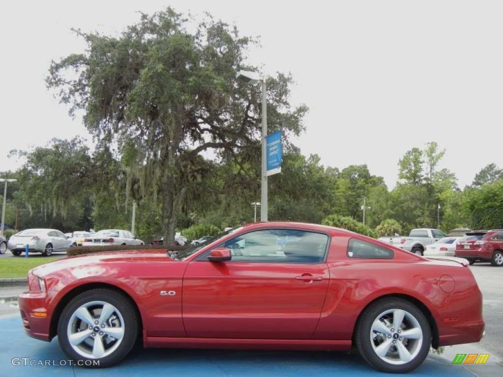 2013 Mustang GT Coupe - Red Candy Metallic / Charcoal Black photo #2