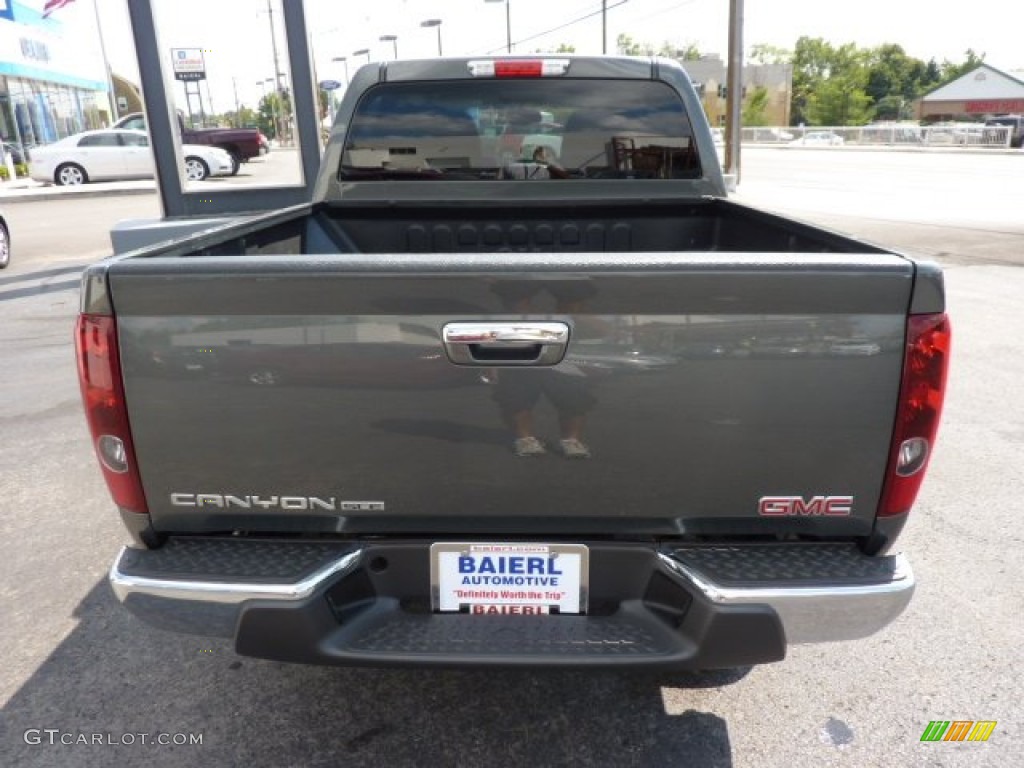 2011 Canyon SLE Crew Cab 4x4 - Gray Green Metallic / Ebony photo #6