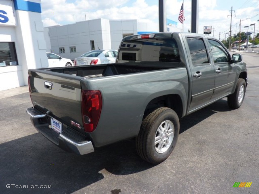 2011 Canyon SLE Crew Cab 4x4 - Gray Green Metallic / Ebony photo #7