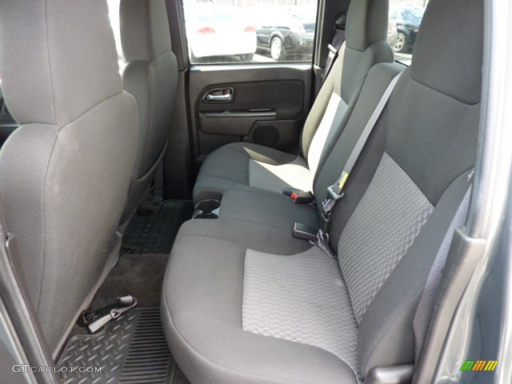 2011 Canyon SLE Crew Cab 4x4 - Gray Green Metallic / Ebony photo #14