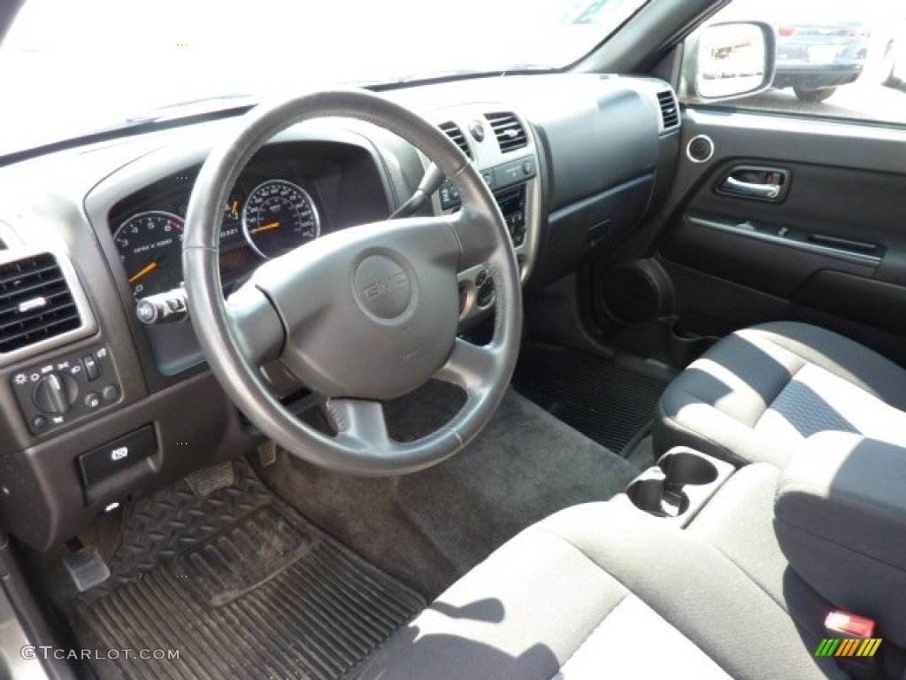 2011 Canyon SLE Crew Cab 4x4 - Gray Green Metallic / Ebony photo #17