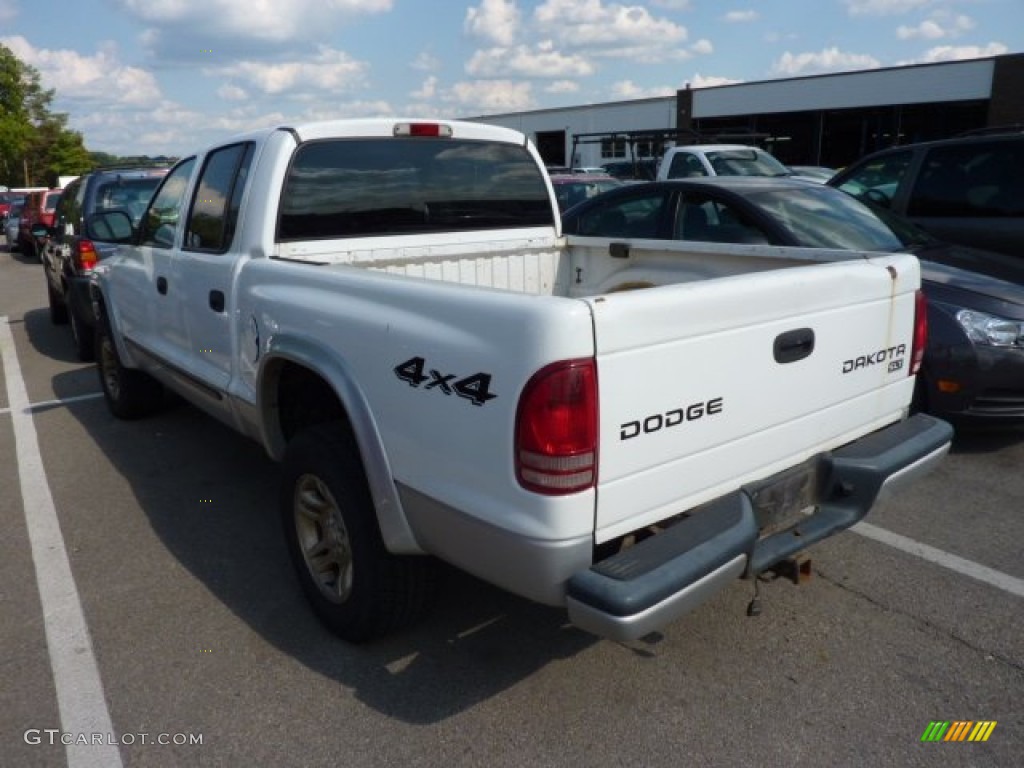 2004 Dakota SLT Quad Cab 4x4 - Bright White / Dark Slate Gray photo #3