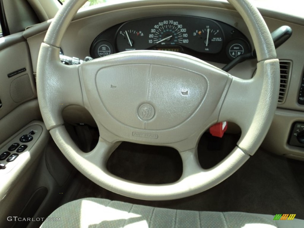 2001 Buick Century Custom Taupe Steering Wheel Photo #70003787