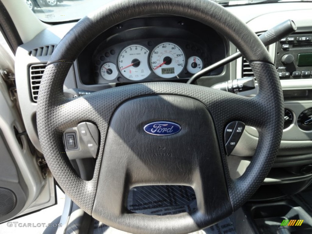 2003 Ford Escape XLT V6 4WD Medium Dark Flint Steering Wheel Photo #70006160