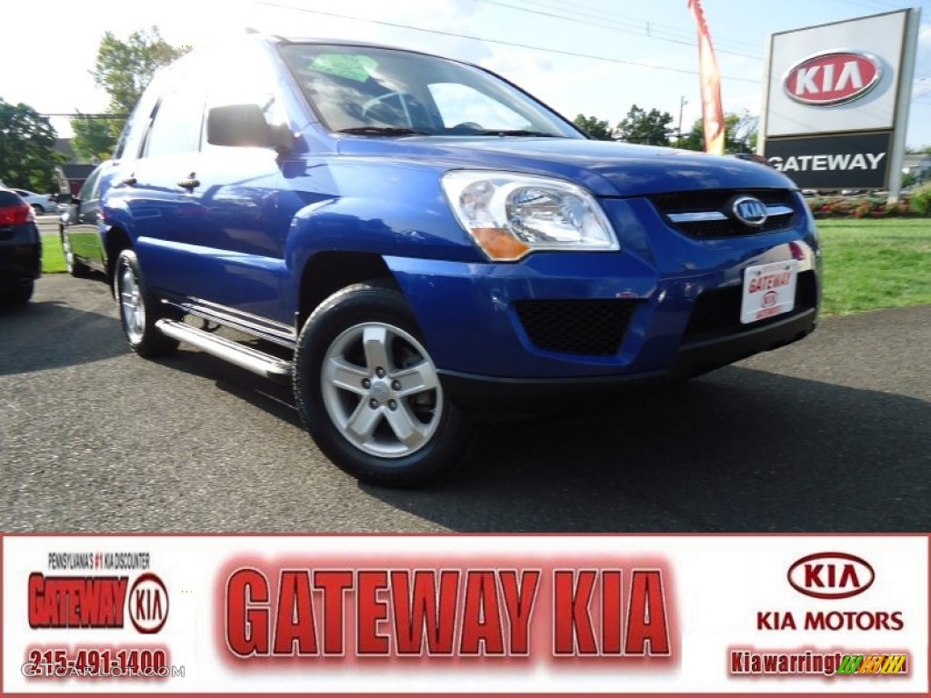 2010 Sportage LX V6 4x4 - Smart Blue / Black photo #1